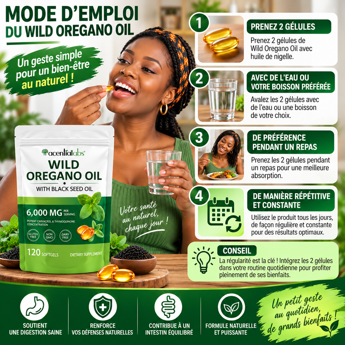 Nasidi : Huile d’Origan & Huile de Nigelle – Soutien Digestif Naturel